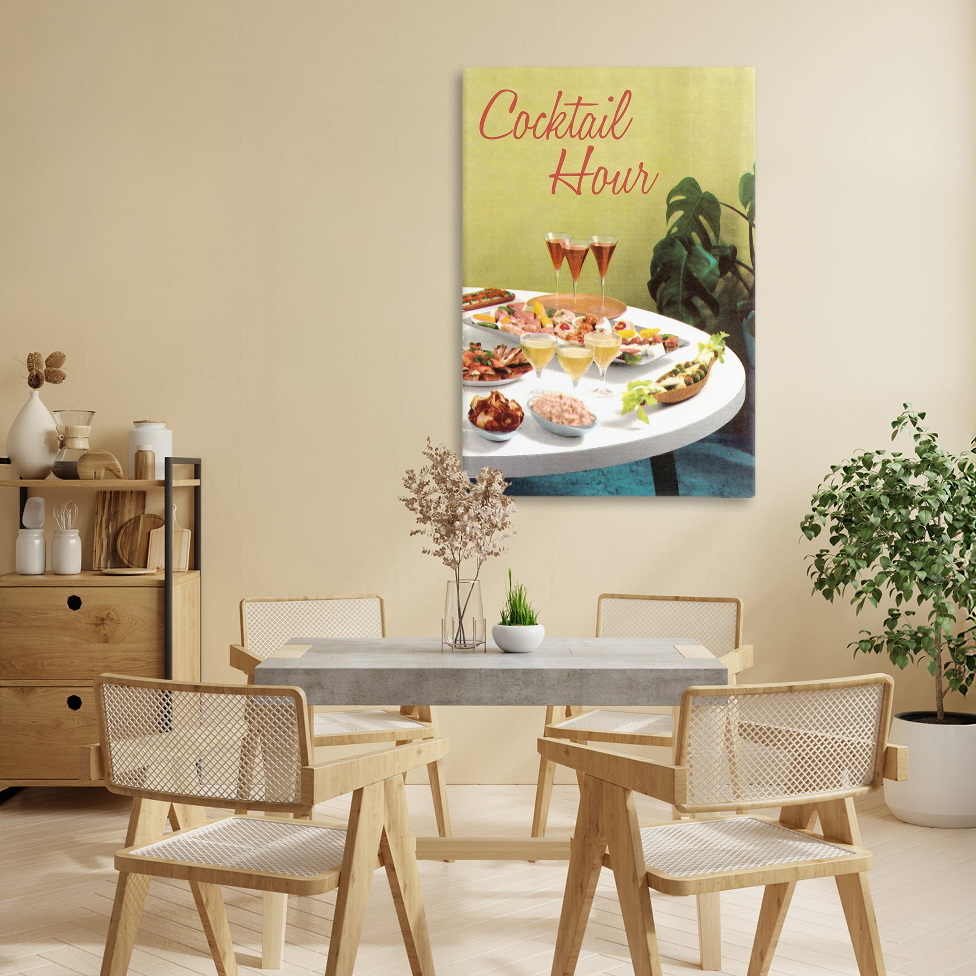 Stupell Industries Cocktail Hour Table Spread Canvas Wall Art, design by Tim Wright