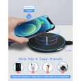 thumbnail image 2 of Wireless Charger, Fast Wireless Charging Pad Qi-Certified for Samsung Galaxy S21/S20/S10/S10+/S10e/S9/S9+/S20, for iPhone 12/SE 2/11/Xs Max/Xs/XR/X/8 Plus/8, Qi-Enabled Phone, 2 of 8