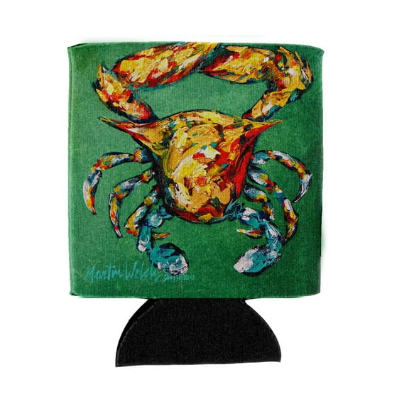 Carolines Treasures MW1072CC Crab Two Snaps Can or Bottle Beverage Insulator Hugger Can Hugger multicolor