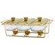 thumbnail image 5 of Bandejas calentadoras de alimentos de 3 rejillas de 1,3 L/1,5 L con rejilla metálica, juego de buffet duradero 1.3L, 5 of 9