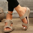thumbnail image 4 of Bkhluea Orthopedic Sandals for Women Summer Wedge Sandals Womens 2025 Comfortable Dressy Casual Beach Slippers, 4 of 5