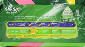 Always Ultra Thin Pads with Wings, Regular, (Choose your Count)