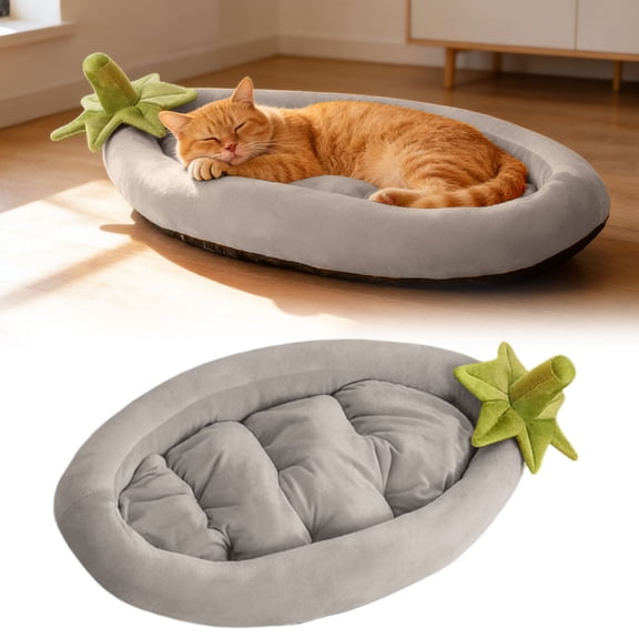 cat Bed Eggplant Pet, Washable Warm Bed for Travel, Home, Indoor, Patio, Corner, Car Crate, Garden, Camping, Cat shelter, Apartment Use cat gifts for women cat lovers