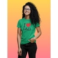 thumbnail image 2 of I Heart Dad Classic Text Shaped T-Shirt Women -Image by Shutterstock, Female XX-Large, 2 of 4