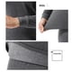 thumbnail image 4 of Guardurnaity Calzoncillos largos Ropa interior térmica Color sólido Cuello Ropa de abrigo Camisetas de manga larga Pantalones conjuntos de ropa Gris oscuro XXL, 4 of 6