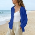 thumbnail image 6 of Sun Protection Shirt Beach s for Women Outdoor Hiking Running Summer Shirts for Women Lightweight Full Zip Long Sleeve Active Shirts,Blue,L, 6 of 8