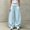 Sky Blue, variant on Wide Leg Sweatpants For Women Solid Tone Fold Over Waistband Pants Adjustable Drawstring Relaxed Fit Casual Sport Trousers