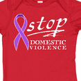thumbnail image 4 of Inktastic Stop Domestic Violence-purple Ribbon Boys or Girls Baby Bodysuit, 4 of 5