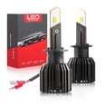 thumbnail image 3 of Faros de automóviles Irfora 2 uds IP68 a prueba de agua 50W bombillas LED para faros delanteros de coche lámpara de conducción LED Kit de conversión todo en uno H1 Irfora Faros de automóviles, 3 of 7