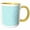 Yellow/White, variant on 3drose, Merry Christmas-trendy Teal White Winter Pattern with Snowflakes, 15oz Two-tone Red Mug