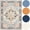 Blue/Orange, variant on 8x10 Washable Rug Oriental Distressed Non-Slip Chenille Rugs for Living Room Bedroom Dining Room-Orange