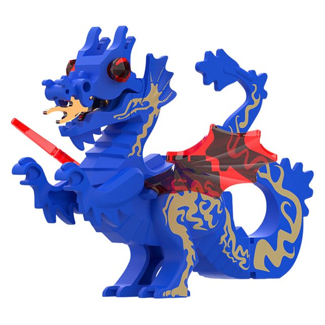 LEEYNEER Mini Plastic Dragon Building Block Model DIY Assembled Animal Action Figure Ornament Chinese Dragon Minifigure Bricks Toys Children Birthday Gift
