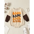 thumbnail image 2 of Bagilaanoe Newborn Baby Girl Boy Oversized Romper Sweatshirt Long Sleeve Bodysuit Contrast Color Pullover 3M 6M 12M 18M 24M Infant Casual Tee Tops, 2 of 9
