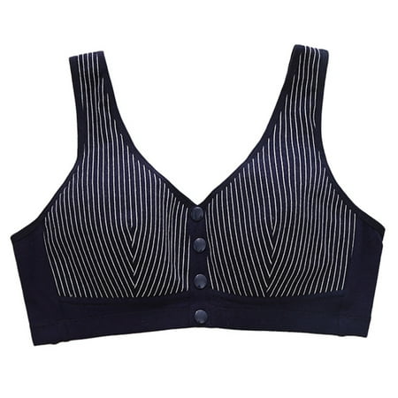 JAKANYQ Woemen s Bras Solid Color Seamless Wireless Bra Thin Middle Elderly Tank Top Bra Skin-Friendly