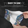 thumbnail image 5 of Lsque Christmas Tree Printed Long Tissue Box Cover Holder, Facial Paper Organizer Dispenser,Triangle with Bottom Belt, PVC Leather Decorative Organizer, 5 of 9