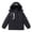 Black, variant on Kids Ski Jacket Boys Girls Fleece Lined Snow Coat with Detachable Hood and Zipper Pockets for Skiing Snowboarding Winter Outdoor Activities