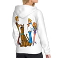 thumbnail image 4 of Lsque Scooby-Doo Pattern Casual Women's Hoodie,Hooded Sweatshirt with Kangaroo Pocket,Pullover Hoodie with Eye-catching Drawstrings-Medium, 4 of 8