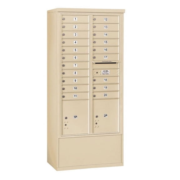 Salsbury Industries Freestanding USPS 23 Door Front Load 4C Horizontal Mail Center