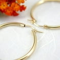 thumbnail image 2 of 14K Yellow Gold Filled Hoop Earrings, 40mm, 2 of 4