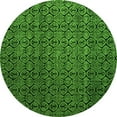 thumbnail image 1 of Ahgly Company Indoor Round Abstract Green Modern Area Rugs, 4' Round, 1 of 4