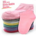 thumbnail image 2 of Skibeaut 25 Pairs Toddler Socks, Girls Socks Kids Colourful Ankle Socks Low Cut Half Cushion Socks for Girls 1-14 Years, 2 of 7