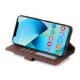 thumbnail image 5 of SaniMore for iPhone 14 Pro Magnetic Closure Flip Wallet Case with Hidden Mirror, Premium PU Leather Cover with Wrist Strap Card Slot & Kickstand Shockproof Protective Shell, Brown, 5 of 9