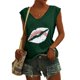 thumbnail image 2 of Camisetas sin mangas con cuello en V de verano para mujer Camisetas de manga corta con estampado retro OAVQHLG3B Store  lin121212, 2 of 5