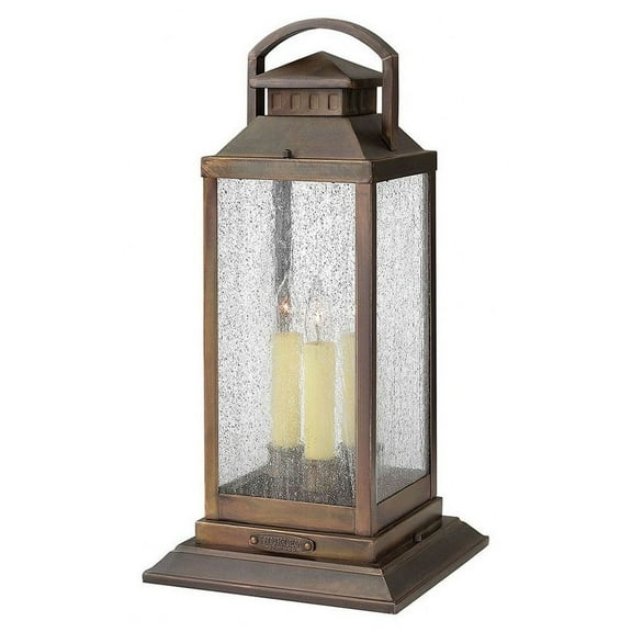 3 Light Medium Outdoor Pier Mount In Traditional Style 9.75 Inches Wide By 20.25 Inches High-Sienna Finish-Incandescent Lamping Type Hinkley Lighting