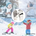 thumbnail image 6 of COMVALUE Women Ski Gloves Winter Waterproof Touchscreen Hand Warming Sports Gloves (White, 6-11Years), 6 of 6