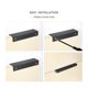 thumbnail image 3 of Gabinete oculto de plata negros Maneles de aleación de zinc Aleación de cocina Tiradores de cajones Puertas Dormitorio Dormitorio Muebles Handware Hardware, 3 of 3