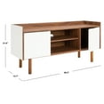 thumbnail image 5 of SAFAVIEH Diara 2-Shelf 2-Door Media Stand Walnut / White, 5 of 7