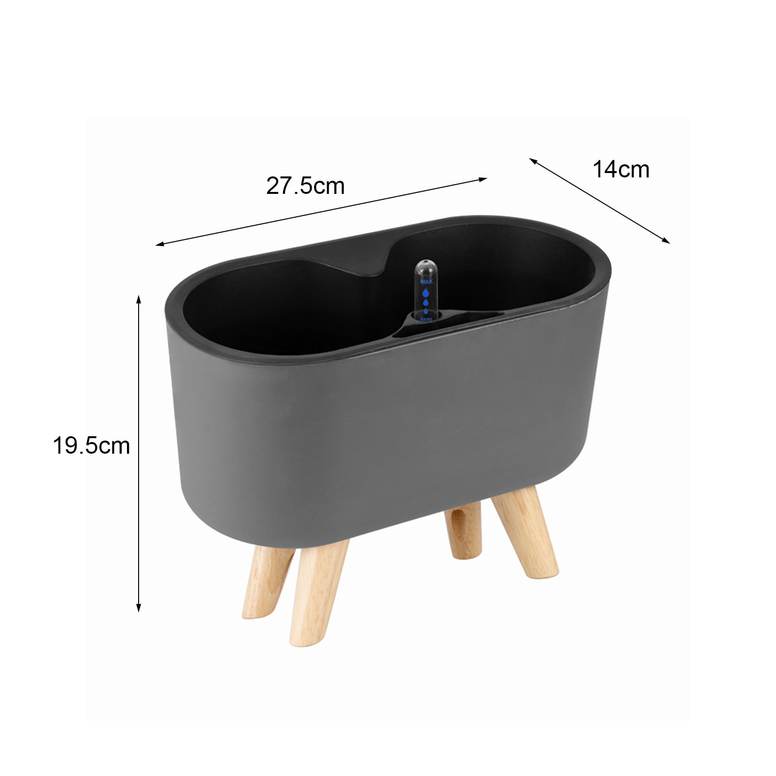 Travelwant Self Watering Planter with Water Level Indicator, Window Gardening Box, Decorative Planter Pot for All House Plants Flowers Herbs, Modern Decorative Planter Pot