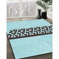 thumbnail image 3 of Ahgly Company Machine Washable Indoor Rectangle Transitional Cadet Blue Green Area Rugs, 2' x 3', 3 of 7