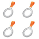 thumbnail image 3 of Magnetic Phone Ring Grip Holder 360 Rotation for iPhone 15 (Silver Orange Loop, 3 of 5