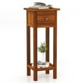 thumbnail image 1 of Gymax Solid Wood Side Table Home Rectangular Sofa Side Table w/ Acacia Wood Top Telephone Table, 1 of 10