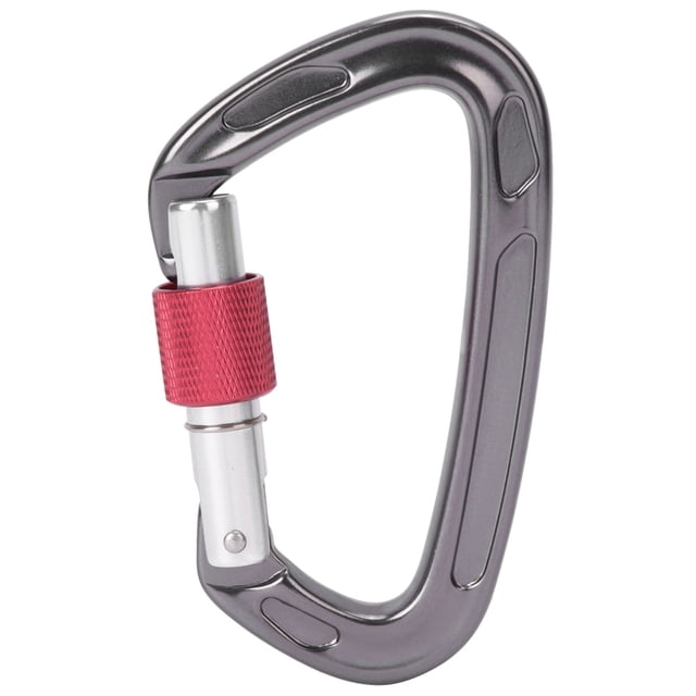 Mosquetón Master Lock de aluminio de aviación 7075 con anilla en D y hebilla de seguridad, equipo de seguridad para escalada al aire libre y acampada, color gris