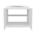 thumbnail image 2 of DEPOT E-SHOP Utility Sink Cabinet w/ 2 Doors & Shelves - White Storage Cabinet for Laundry & Kitchen, 2 of 6