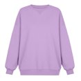 thumbnail image 7 of Horkkom Sweatshirt for Women Casual Fashion Solid Color Pullover Tops Oversized Long Sleeve Crew Neck Fall Winter Sweatshirt XXL, 7 of 7