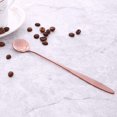 thumbnail image 3 of Cucharadita de mango largo de acero inoxidable, cuchara sopera, cuchara para helado de café, cuchara de postre portátil dura, juego de 4 oro rosa. JFHHH pequeña, 3 of 5