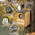 thumbnail image 5 of 9'' x 14.5'' Owl House for Outdoor, Screech Owl House, Bird Box Large Handmade Wooden Circular Opening Screech Box for Outside with Mounting Screws and A Bag of Wood Shavings, 5 of 6