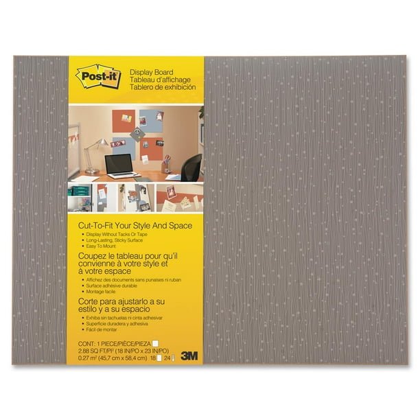 Postit CuttoFit Display Boards, 24" x 18", Mocha, Command Strips