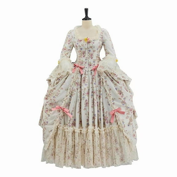 Women's 18th Century Rococo Dress Marie Antoinette French Court Elegant Historical Outfit