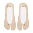thumbnail image 2 of Dos calcetines de los pies, calcetines de punta de tobillo delgados antideslizantes para niñas deportivas informales al aire libre, color de la piel, 2 of 8