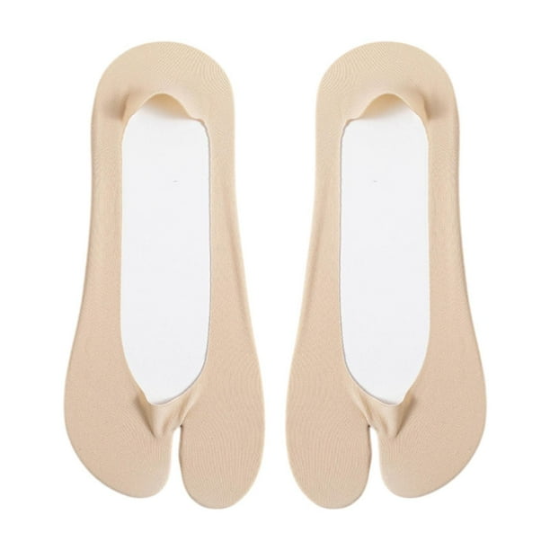 Dos calcetines de de los pies calcetines de verano delgados ligeros para niñas deportivas casuales color de la piel