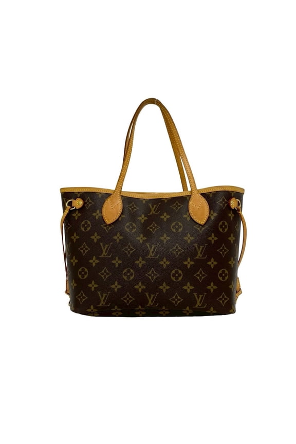 Pre-Owned LOUIS VUITTON Neverfull PM Monogram Leather Tote Bag Handbag Brown 53987