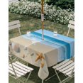 thumbnail image 2 of Summer Beach Outdoor Tablecloth with Umbrella Hole, Coastal Ocean Waves Starfish Shell Spillproof Waterproof Outdoor Table Cover, Patio Tablecloths for Party/Garden/Picnic, Square 54"x54", 2 of 9