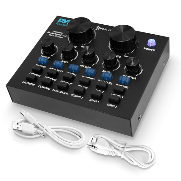Interfaz de Audio Pyle PKSCRD208 Mezclador Bluetooth Tarjeta de Sonido
