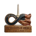 thumbnail image 2 of USA 250th Anniversary Wood Desk Bell Ornament, 2D Patriotic Desk Sculpture, 250 Years American Anniversary Decor, USA Patriotic Merchandise Home Decor Gift for US Citizen, 2 of 7