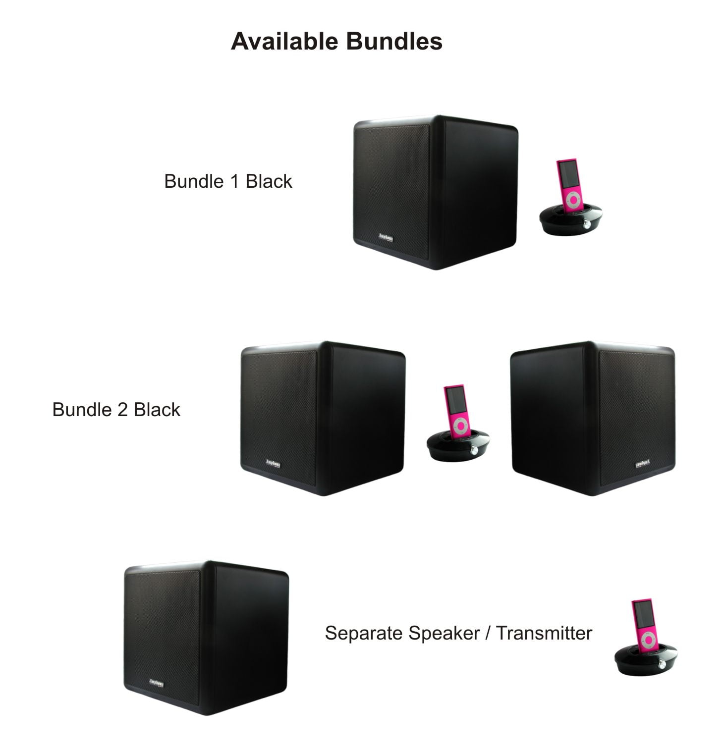 amphony wireless speaker kit with two wireless amplifiers
