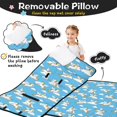 thumbnail image 3 of Unicorn and Cloud Blue Pattern Teens Toddler Nap Mat with Pillow, Sleeping Mat Bag for Preschool Daycare 51"x22", 3 of 6